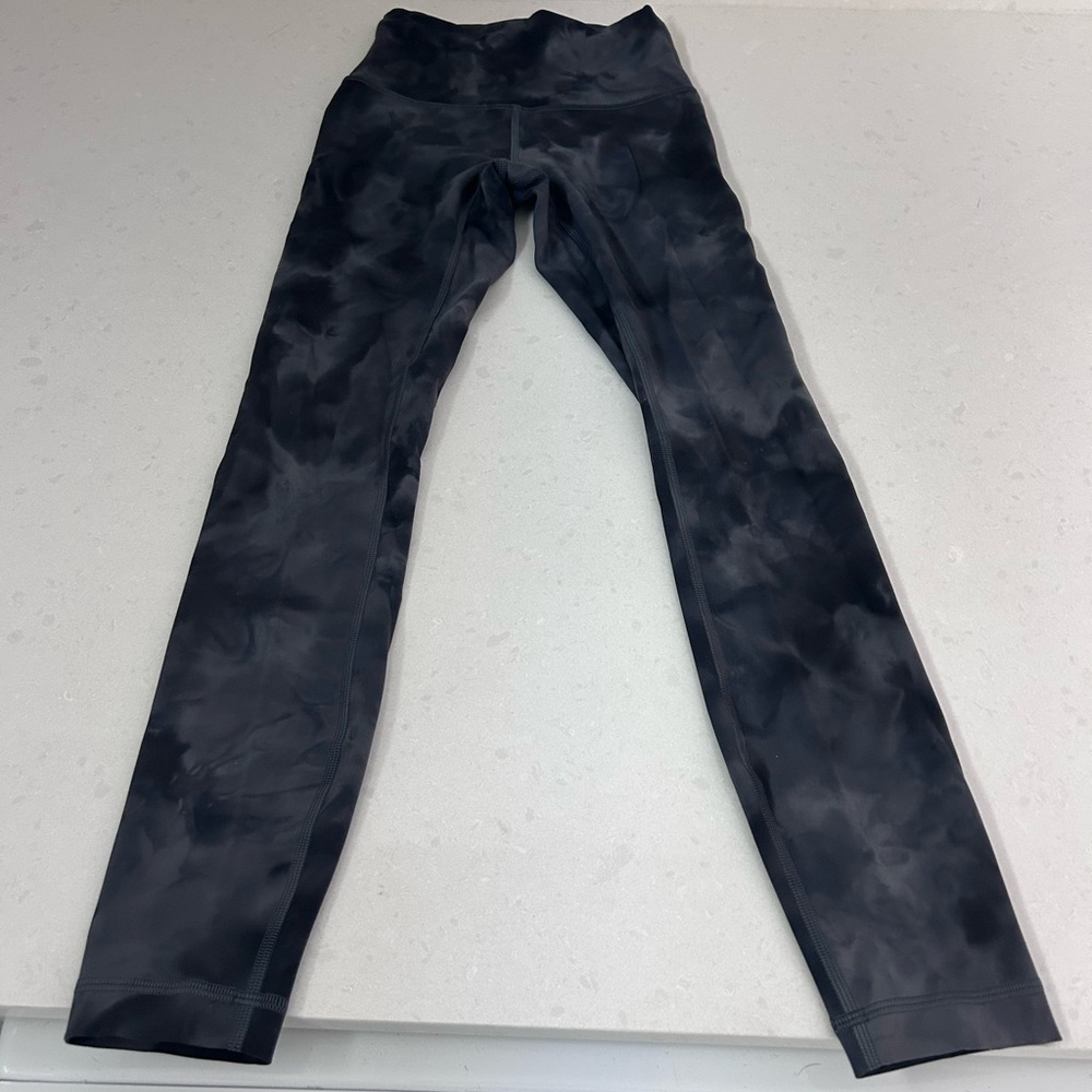 Lululemon Wunderunder 25" Black Tie-Dye Leggings